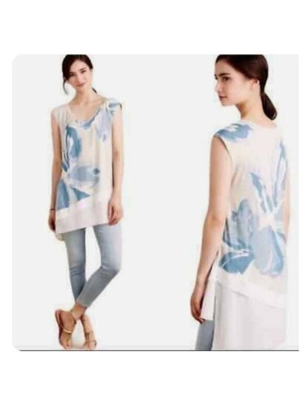 Anthropologie Deletta Gaelle asymmetrical Top NWT XS